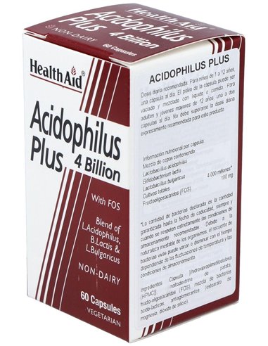 Acidophilus Plus 4 Billion 60Cap. Health Aid de Health Aid