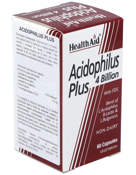 Acidophilus Plus (4.000 Millones) 60 Vcáps de Health Aid