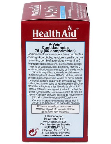 V-Vein 60Comp. Health Aid de Health Aid