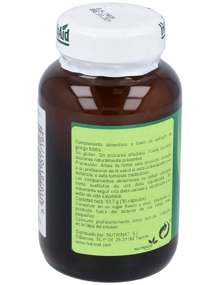 Ginkgo Hoja Ext.Estand. 30Cap. Health Aid de Health Aid