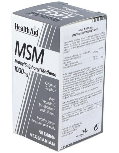 Msm Metilsulfonilmetano 1000Mg. 90Comp. de Health Aid