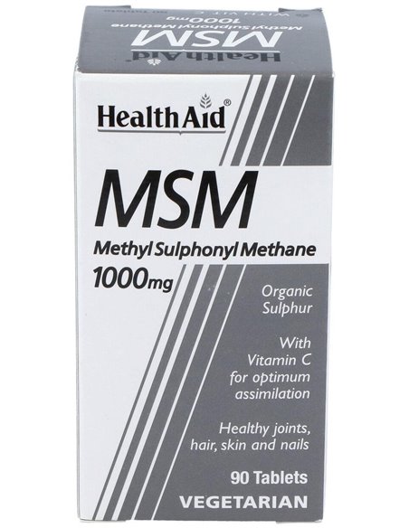 Msm (Metilsulfonilmetano) 1.000 Mg 90 Comp de Health Aid