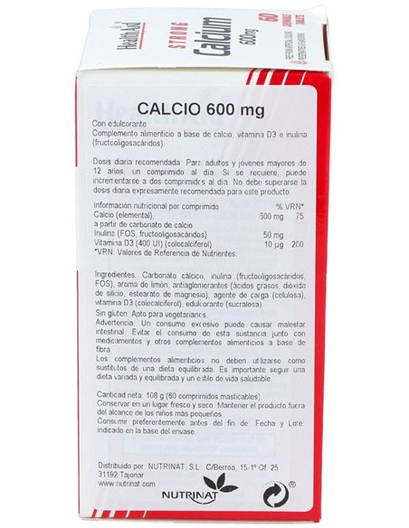 Calcio 600 Mg 60 Comp de Health Aid