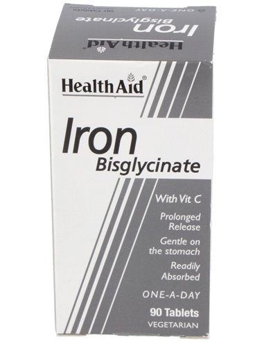 Hierro Bisglycinate Iron+Vit.C 90Comp. Health Aid de Health Aid