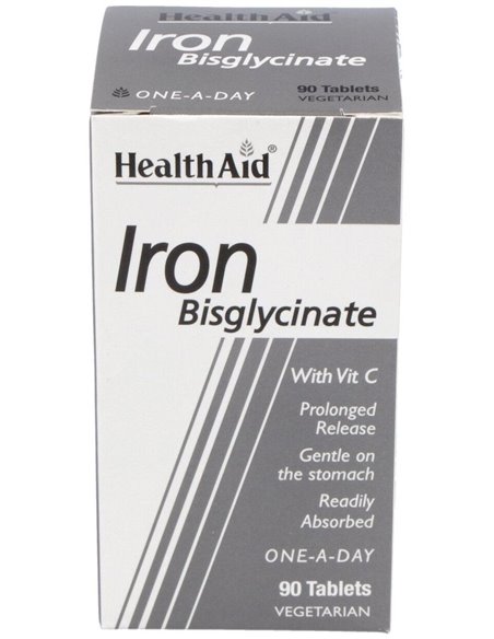Hierro Bisglycinate Iron+Vit.C 90Comp. Health Aid de Health Aid