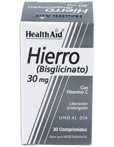 Hierro Bisglycinate Iron+Vit.C 30Comp Health Aid de Health Aid