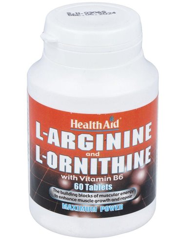 L-Arginina Y L-Ornitine 60Comp. Health Aid de Health Aid