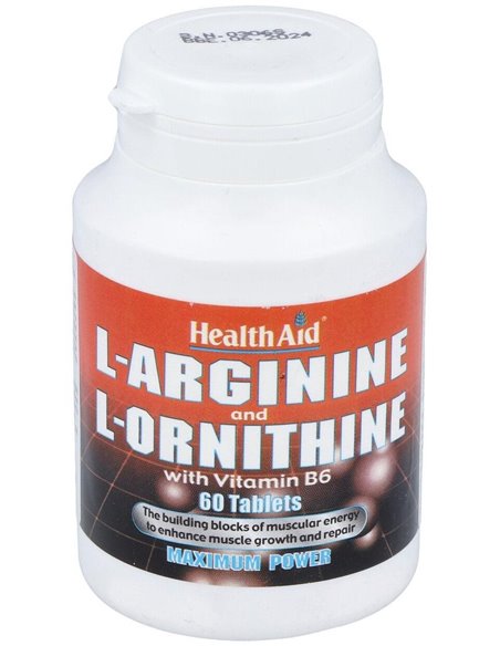 L-Arginina/L-Ornitina 600 Mg/300 Mg 60 Comp de Health Aid