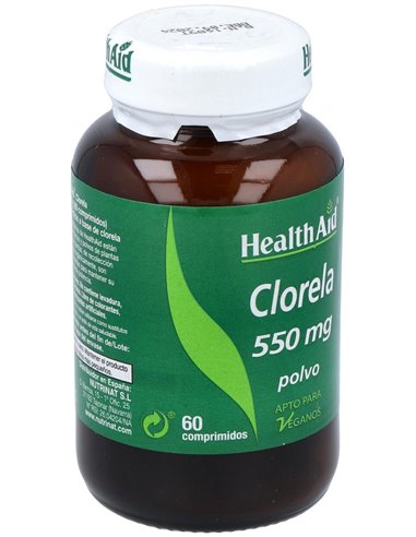 Clorela (Chlorella Pyrenoidosa) 550 Mg 60 Comp de Health Aid