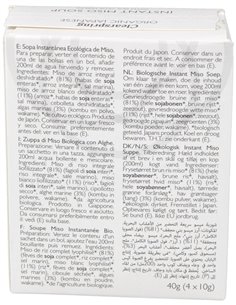 Sopa Miso/Algas Instant Bio 4x10 g  de Clearspring 2