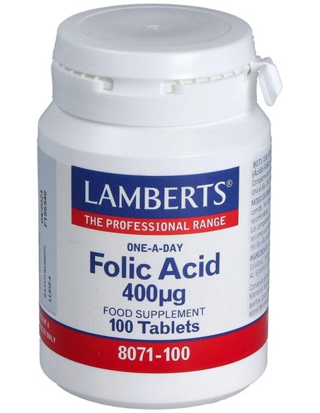 Ácido Fólico 400 µg 100 Tabs. de Lamberts