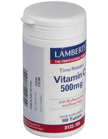 Vitamina C 500 mg + Bioflavonoides Time Release de Lamberts