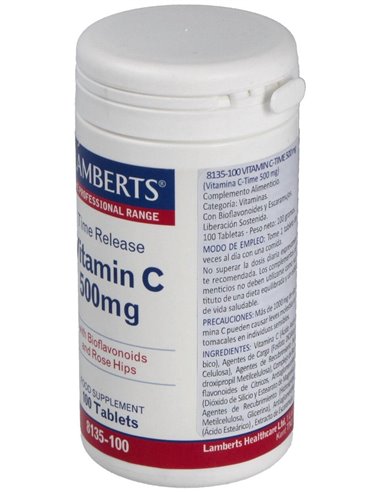 Vitamina C 500 mg + Bioflavonoides Time Release de Lamberts