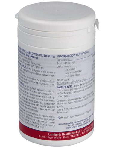 Aceite de Borraja 1000 mg 90 Caps. de Lamberts