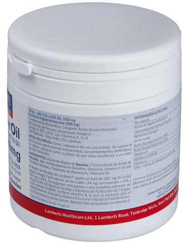 Aceite de Hígado de Bacalao con Vit A, D y E de Lamberts