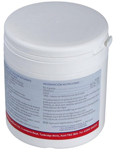 Ascorbato de Calcio 250 g Polvo de Lamberts