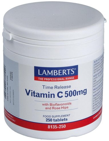 Vitamina C 500 mg + Bioflavonoides Time Release 250 Tabs. de Lamberts
