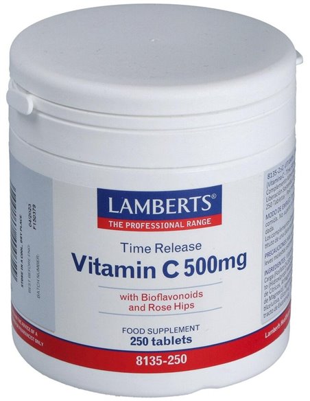 Vitamina C 500 mg + Bioflavonoides Time Release de Lamberts