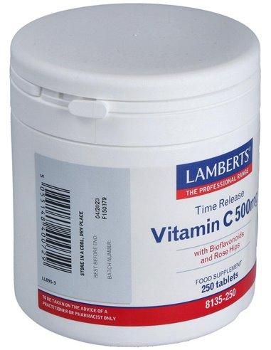 Vitamina C 500 mg + Bioflavonoides Time Release de Lamberts