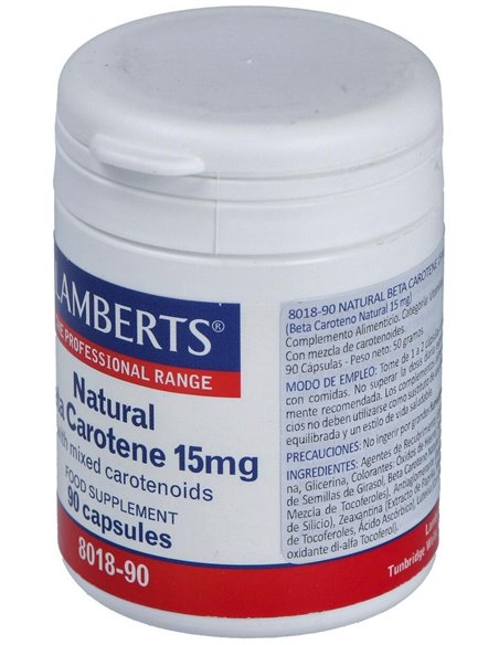 Beta caroteno Natural 15 mg de Lamberts