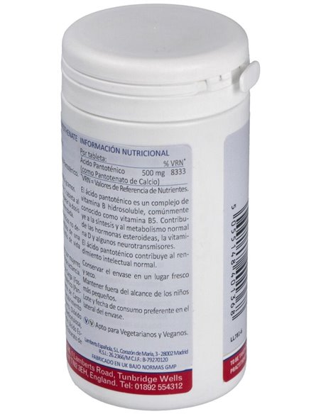 Pantotenato de Calcio 500 mg Lib. Sostenida de Lamberts