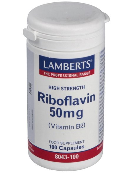Riboflavina 50 mg (Vitamina B2) de Lamberts