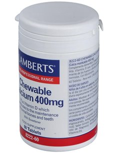Calcio Masticable 400 mg (Con Vitamina D3 y FOS) de Lamberts 2
