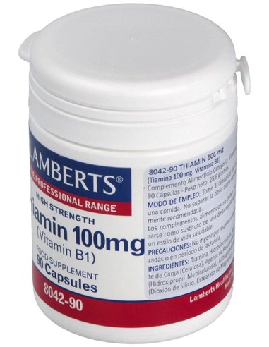 Tiamina 100 mg (Vitamina B1) de Lamberts