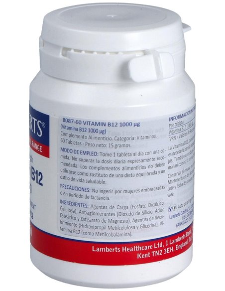 Vitamina B12 1000 µg de Lamberts