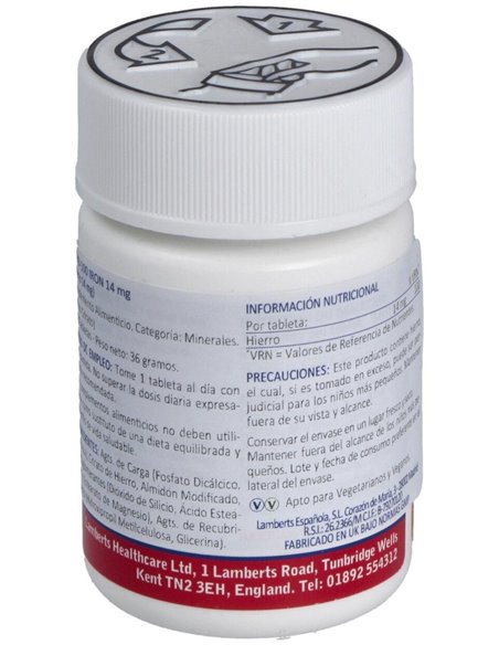 Hierro 14 mg (Como citrato) de Lamberts