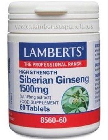 Ginseng Siberiano 1500 mg 60 Tabs. de Lamberts