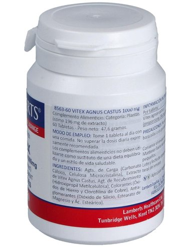 Vitex Agnus Castus 1000 mg 60 Tabs. de Lamberts