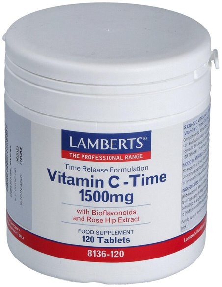 Vitamina C 1500 mg + Bioflavonoides Time Release de Lamberts