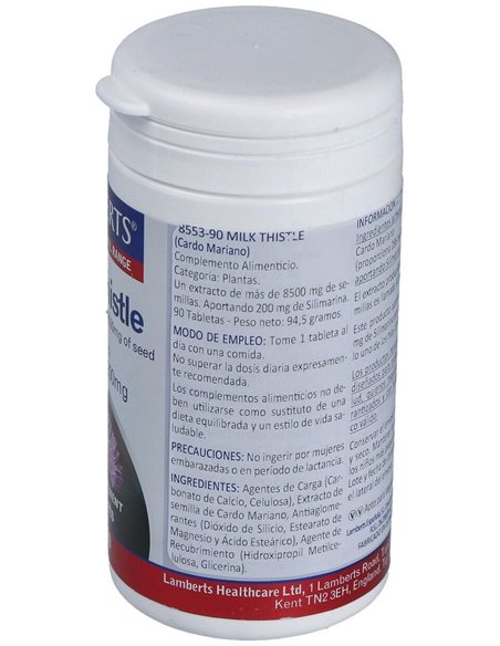 Cardo Mariano 6250 mg (200 mg de Silimarina) 90 Tabs. de Lamberts