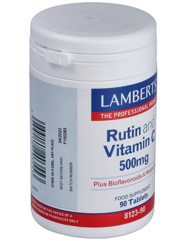 Rutina y Vitamina C 500 mg con Bioflavonoides 90 Tabs. de Lamberts