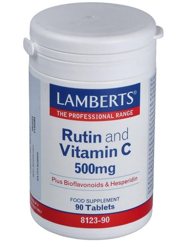 Rutina y Vitamina C 500 mg con Bioflavonoides 90 Tabs. de Lamberts