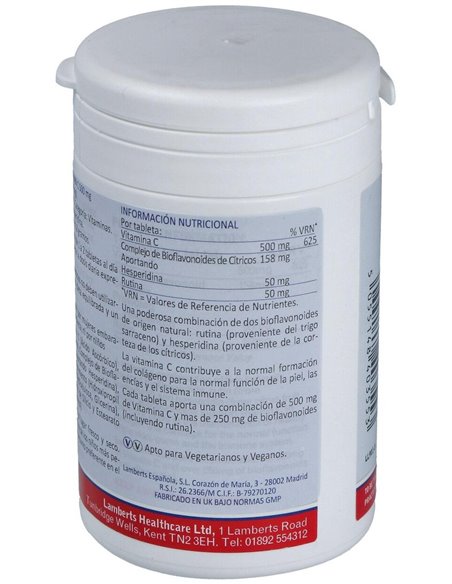 Rutina y Vitamina C 500 mg con Bioflavonoides de Lamberts