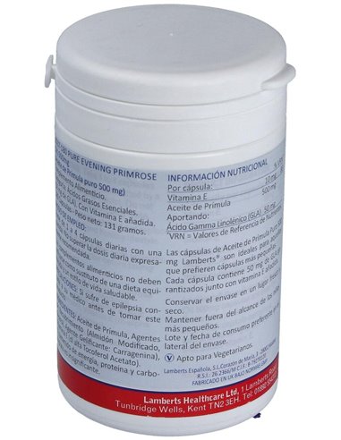 Aceite de Prímula 500 mg 180 Caps. de Lamberts