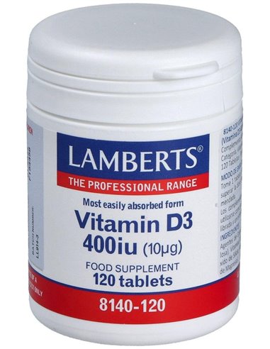 Vitamina D3 400 UI (10 µg) 120 Tabs. de Lamberts