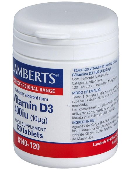 Vitamina D3 400 UI (10 µg) de Lamberts