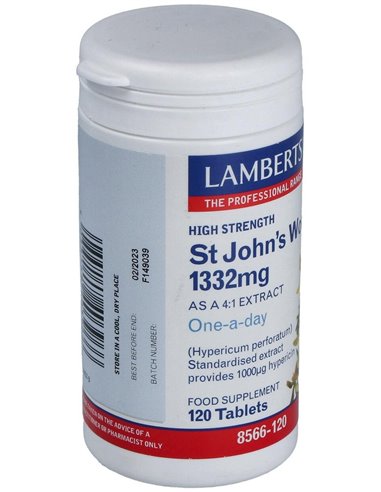 Hierba de San Juan 1332 mg (Hipericina 1000 µg) 120 Tabs. de Lamberts