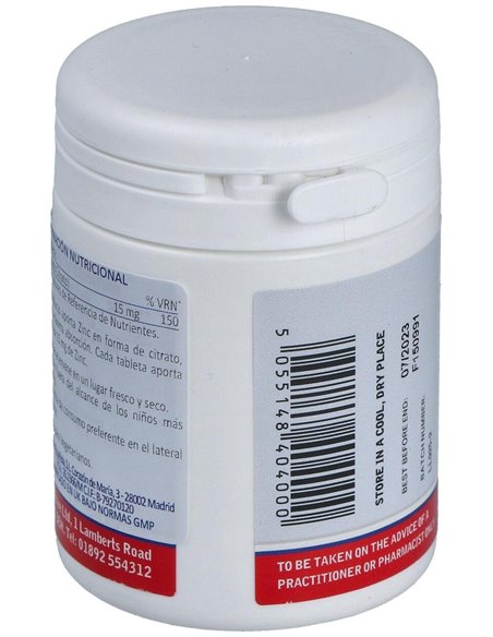 Zinc 15 mg (Como citrato) 180 Tabs. de Lamberts