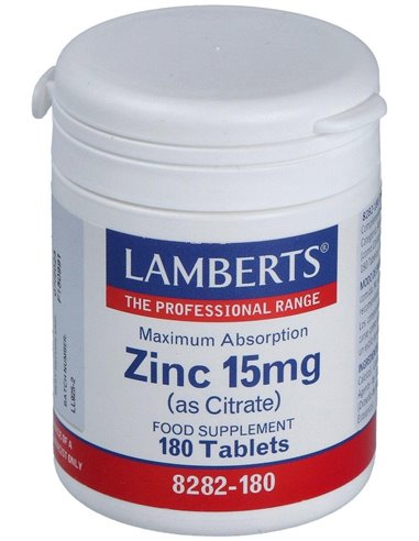 Zinc 15 mg (Como citrato) de Lamberts