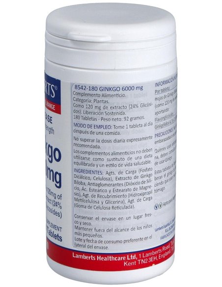 Ginkgo Biloba 6000 mg de Lamberts