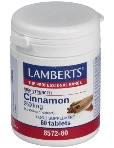 Canela 2500 mg (Cinamaldehído del 62%  73%) de Lamberts