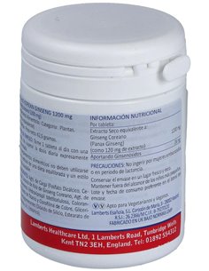 Ginseng Coreano 1200 mg de Lamberts 2
