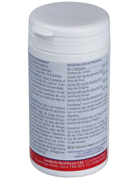 Candaway® (Canela, olivo, hinojo y orégano) de Lamberts