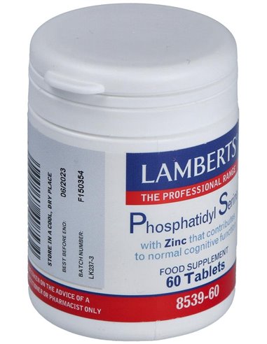 Fosfatidil Serina 100 mg con Zinc 5 mg 60 Tabs. de Lamberts