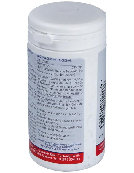 Complejo Antioxidante (10.000 ORAC) 60 Tabs. de Lamberts