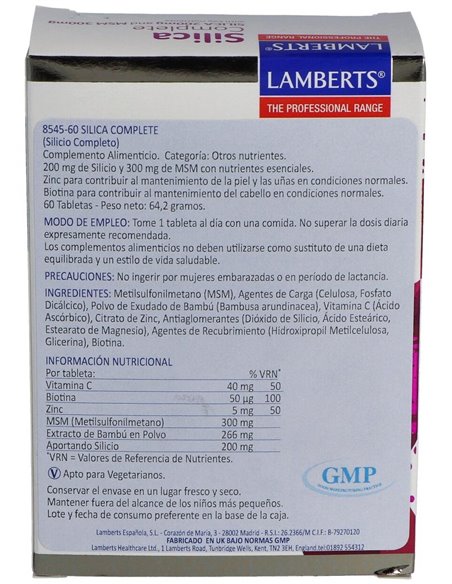 Silica Complete (Cabello, Piel y Uñas) de Lamberts